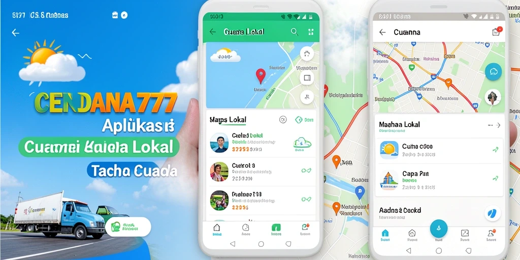 Antarmuka pengguna CENDANA777 menunjukkan informasi cuaca lokal secara jelas.