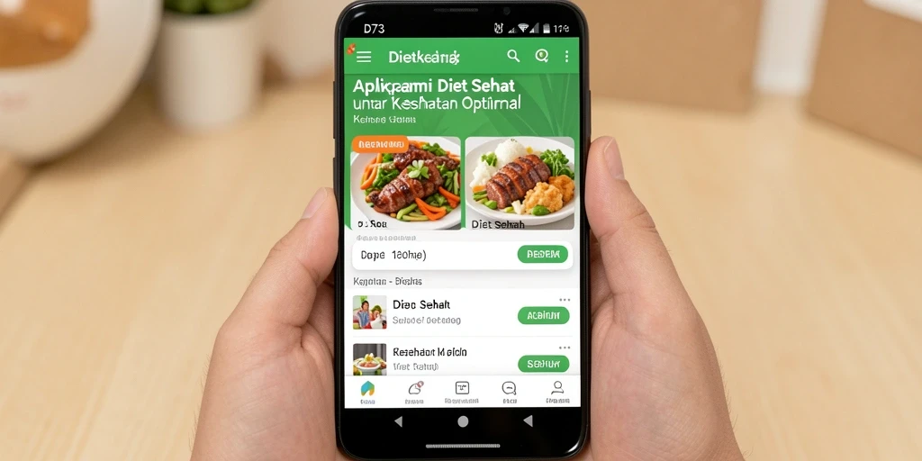 Antarmuka D73 yang modern dan fungsional untuk diet sehat.