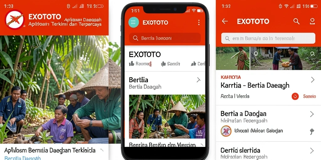 Tampilan antarmuka EXOTOTO yang menampilkan berita daerah terbaru dan paling relevan.
