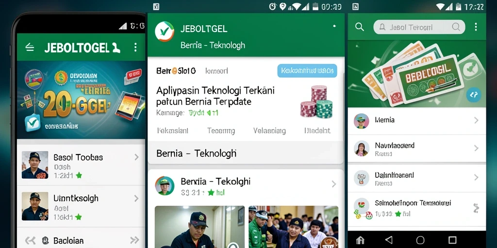 Tampilan antarmuka aplikasi JEBOLTOGEL yang menarik